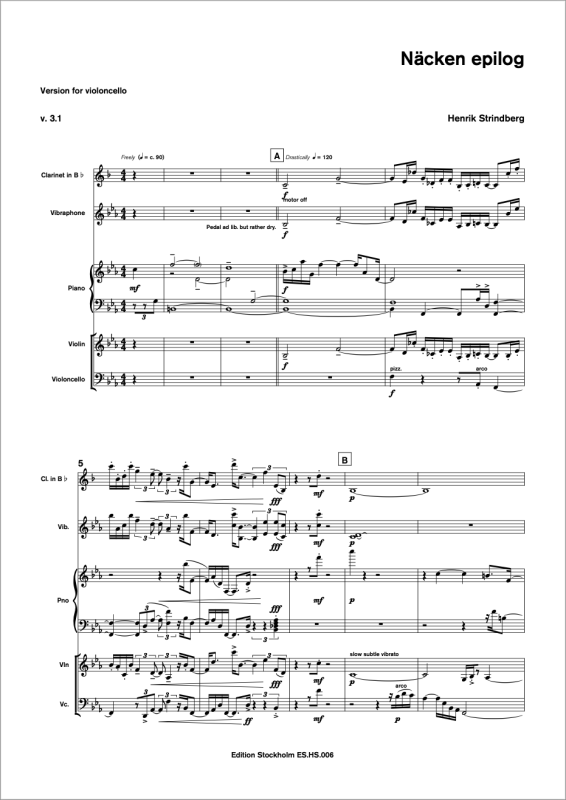 Näcken epilog partitur